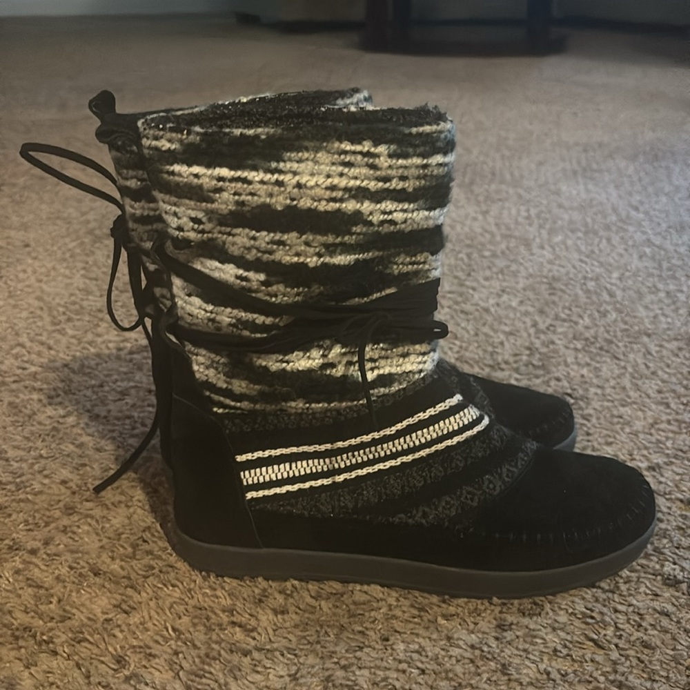 Toms Nepal Multi Knit Suede Winter Boots size 8 - Picture 6 of 9